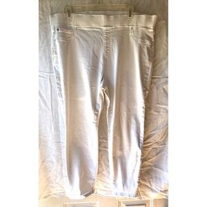 Amazon Essentials Womens White 18 Short Pull On Skinny Pants Jeggings Stretch